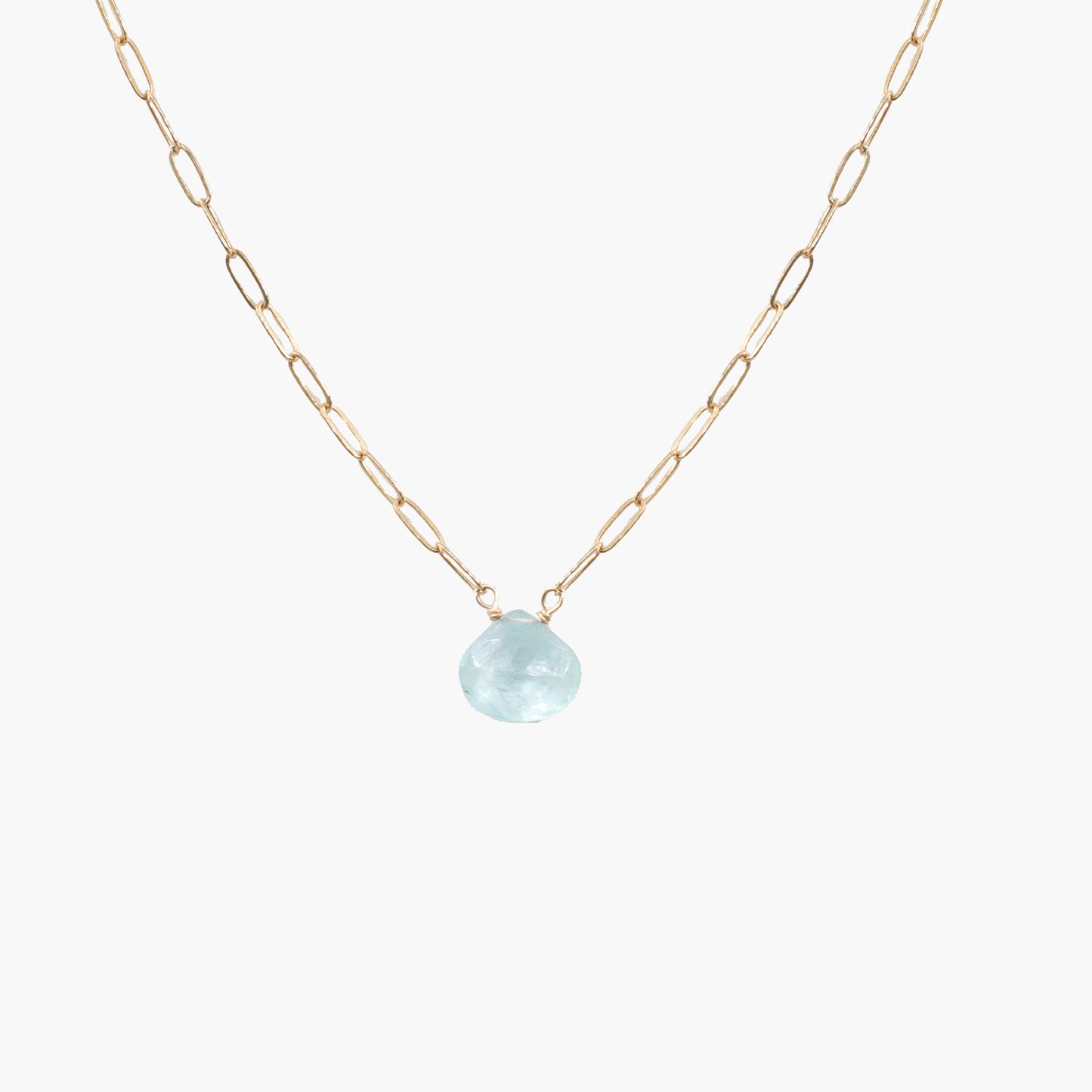 Aquamarine Single on Thin Paperclip copy Chan Lu