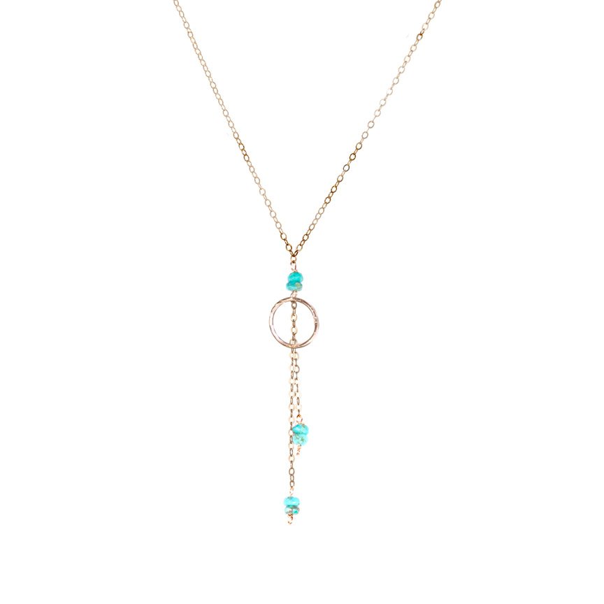 Turquoise and Ring Necklace