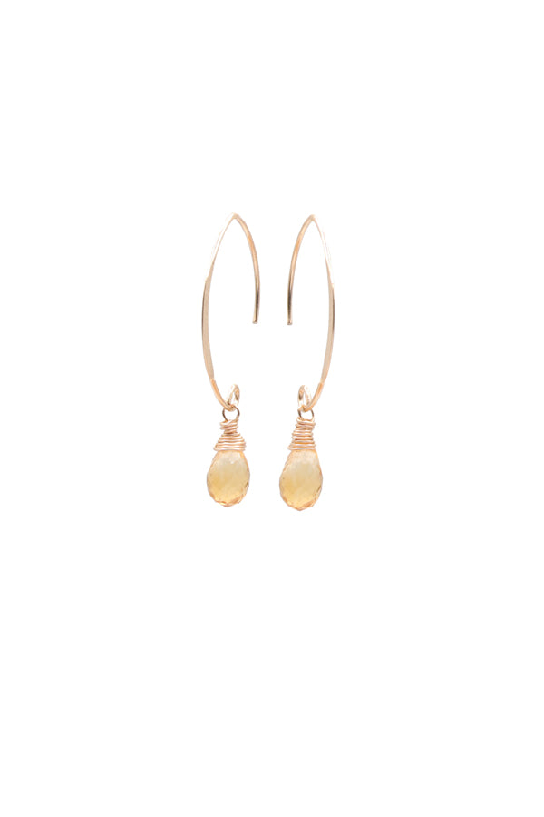 Citrine Hook Earrings