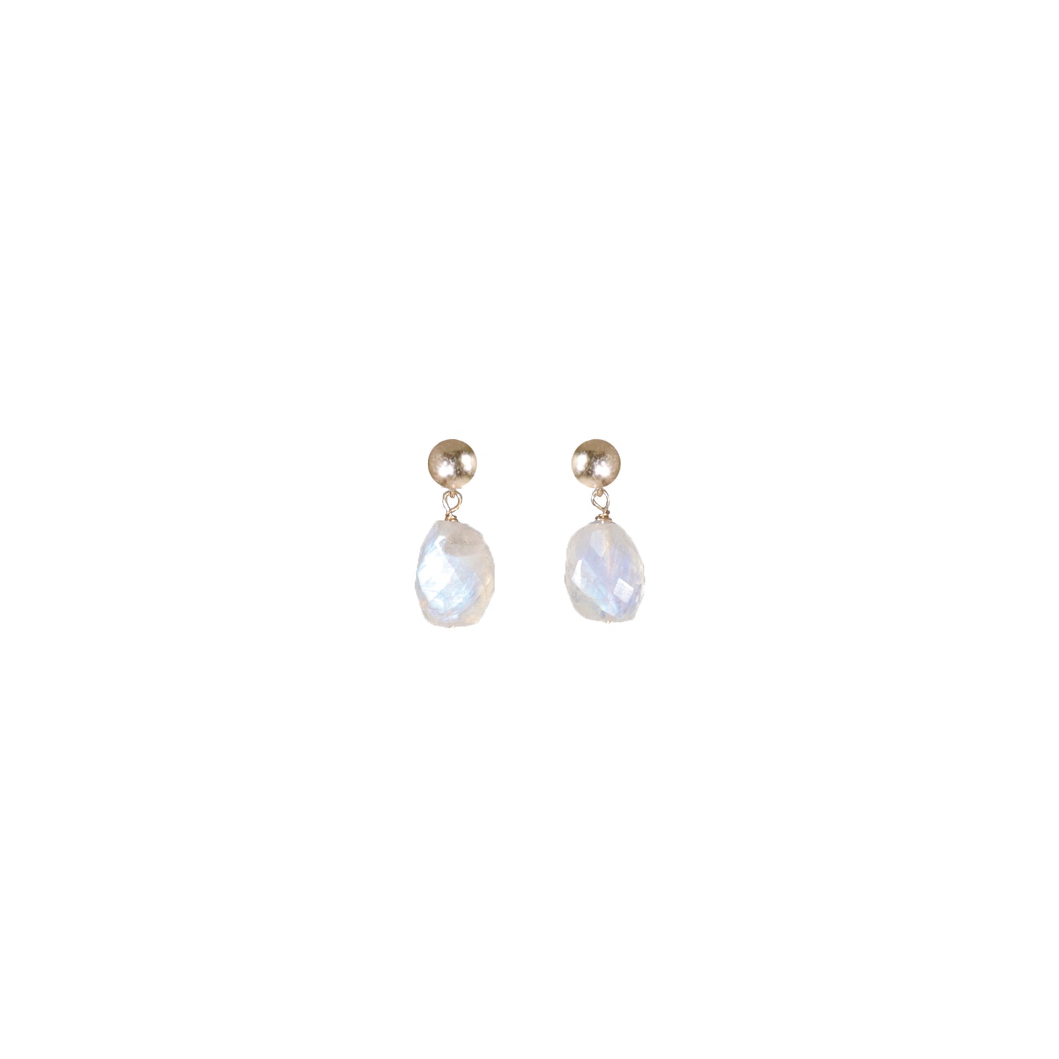 Front Moonstone Stud Earrings