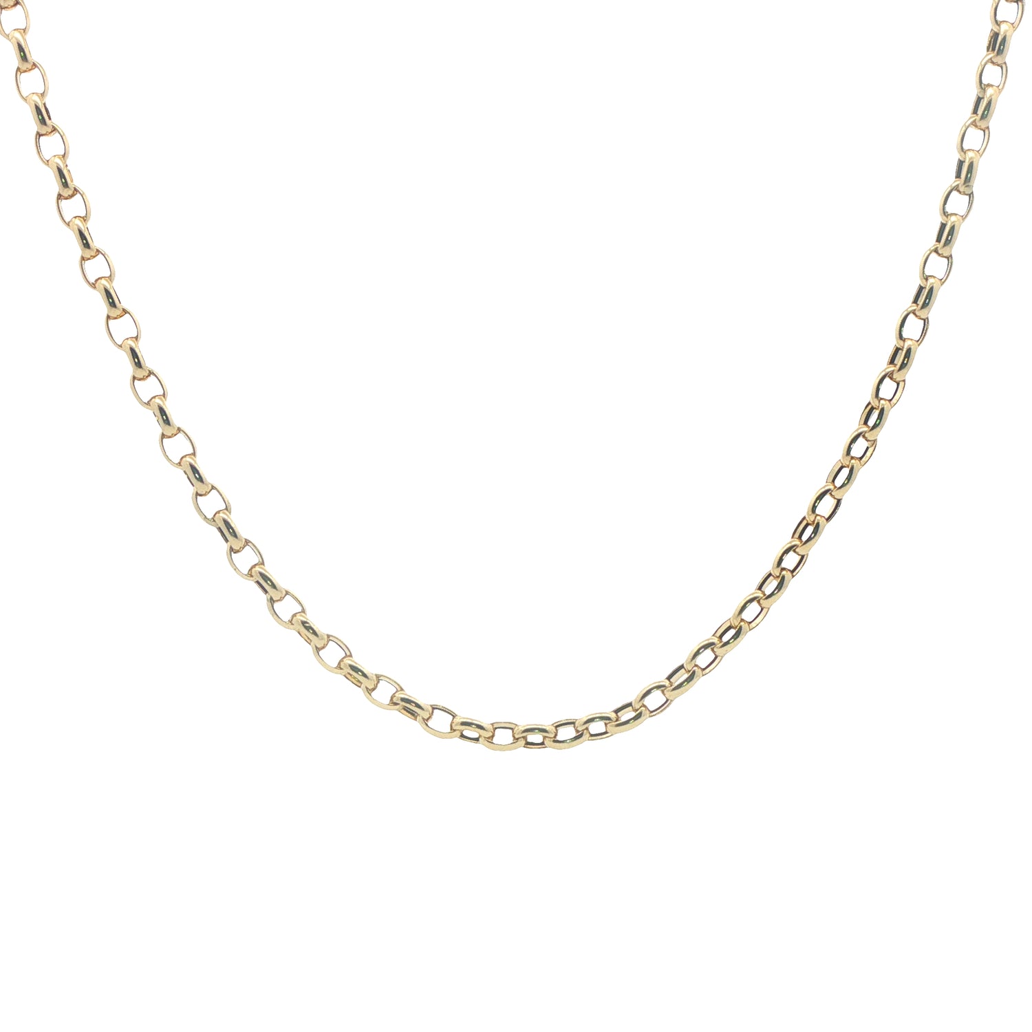 14K Oval Rolo Chain Necklace