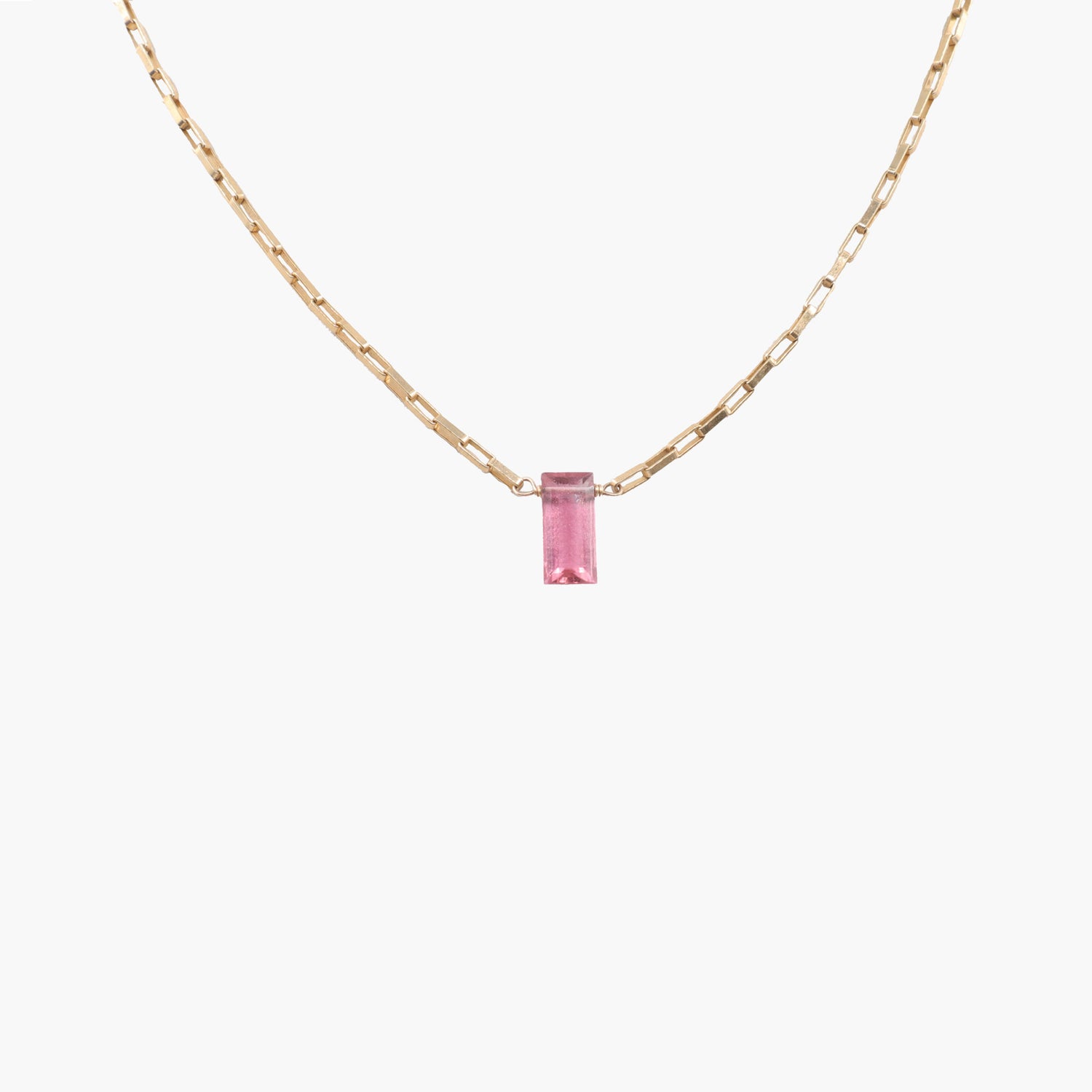 One of a Kind Tourmaline on Box Chain Chan Lu