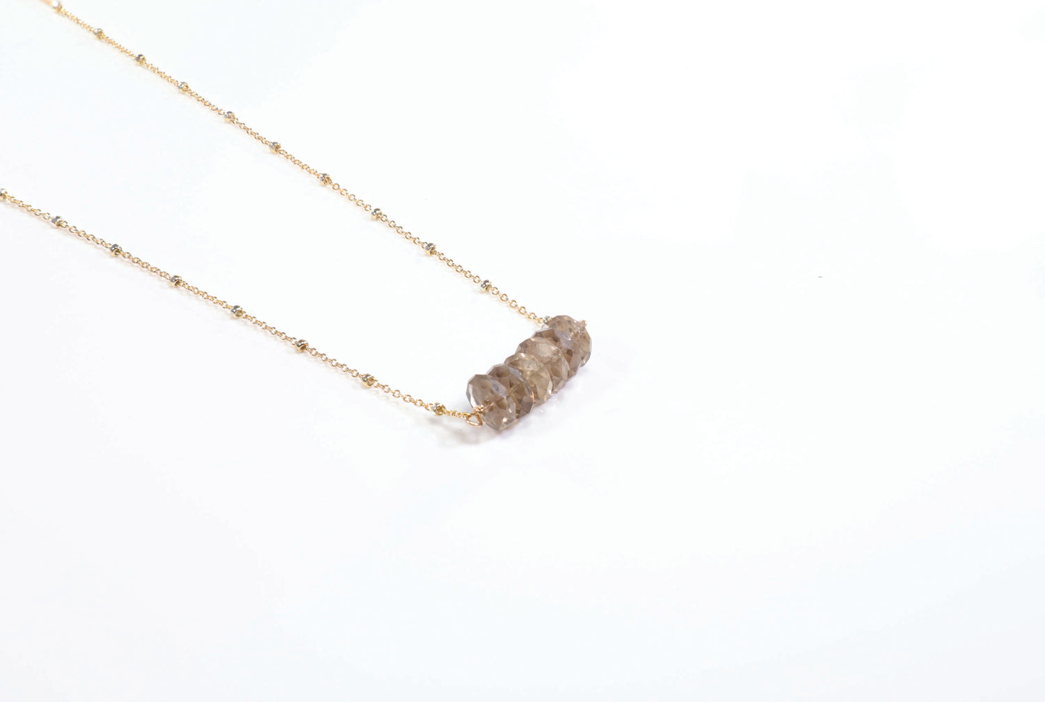 Smoky Quartz Satellite Necklace