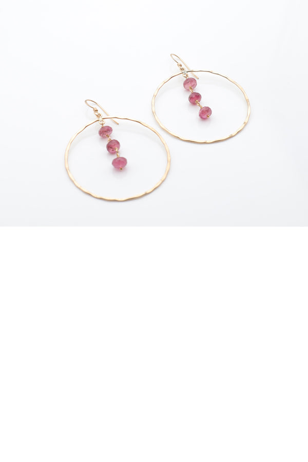 Tourmaline Hoop Earrings