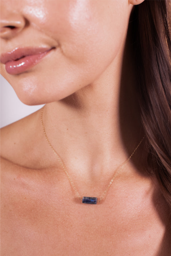blue kyanite cylinder model
