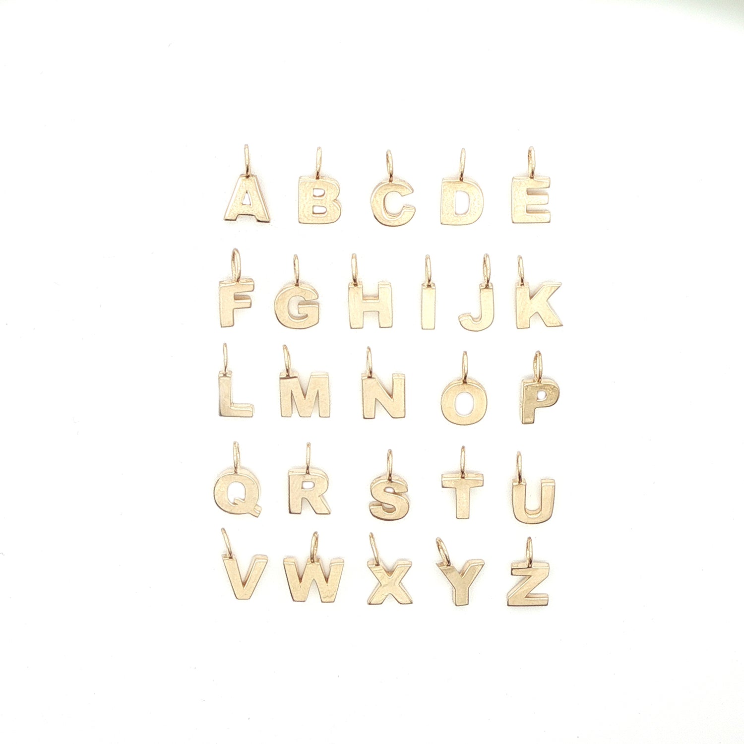 14K Gold Block Initial
