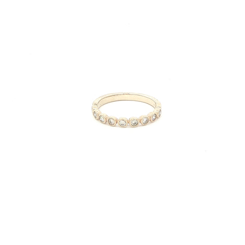 14K Gold Bezel Set Diamond Eternity Ring