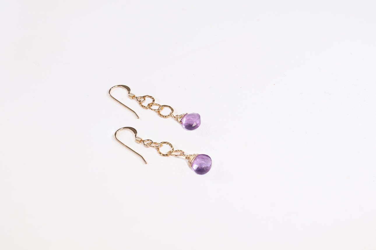 Amethyst Earrings Side Shot