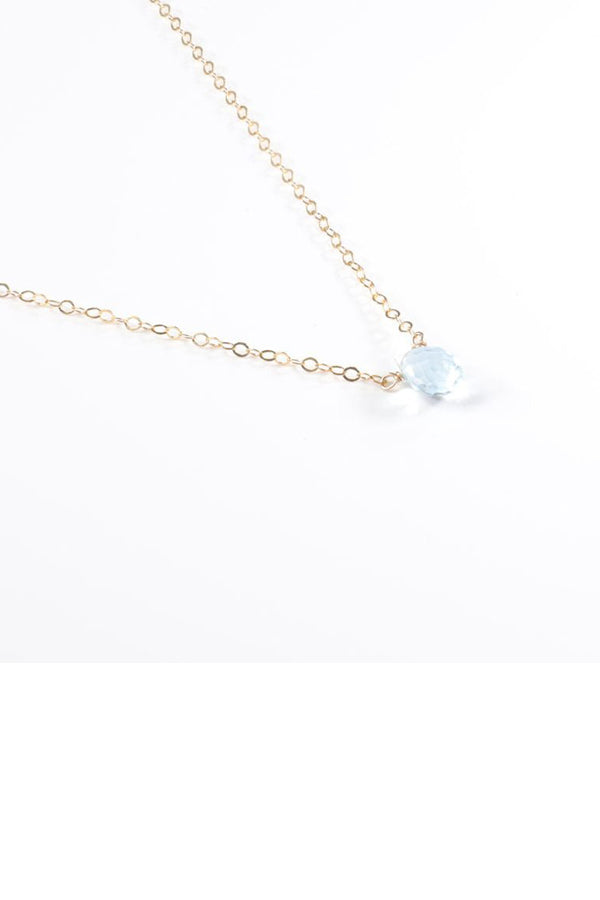 Blue Topaz Single Necklace