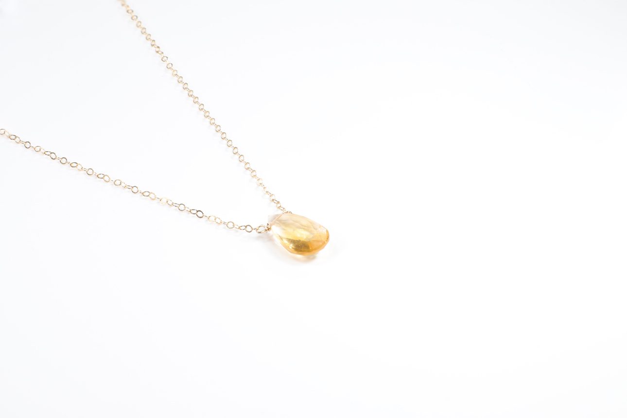 Citrine Necklace Side Angle Web Ready