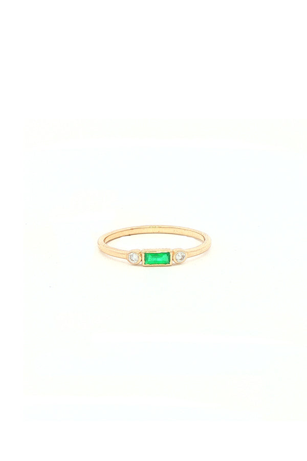 18K Gold Emerald Ring
