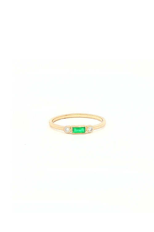 18K Gold Emerald Ring