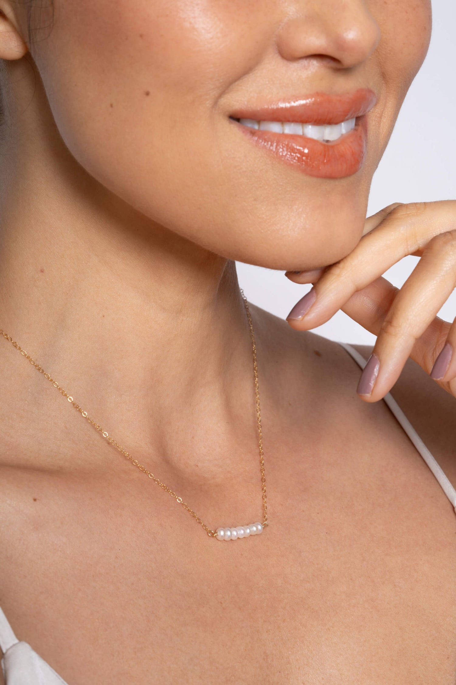 Fresh Water Pearl Bar Necklace