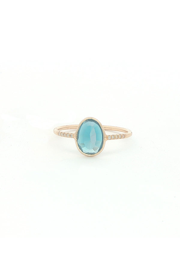 Front Ring Blue topaz