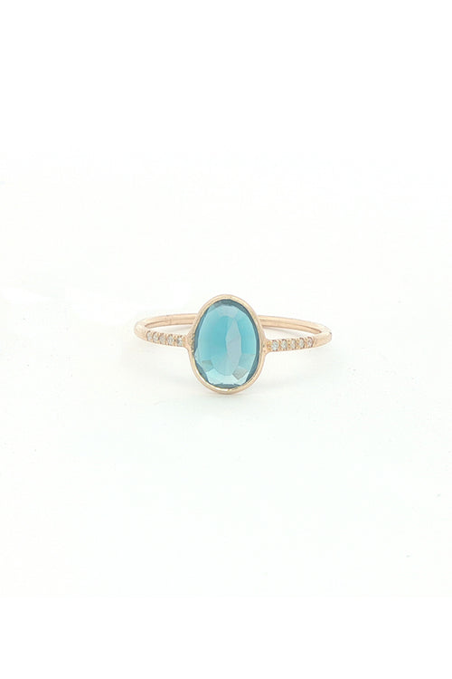 Front Ring Blue topaz