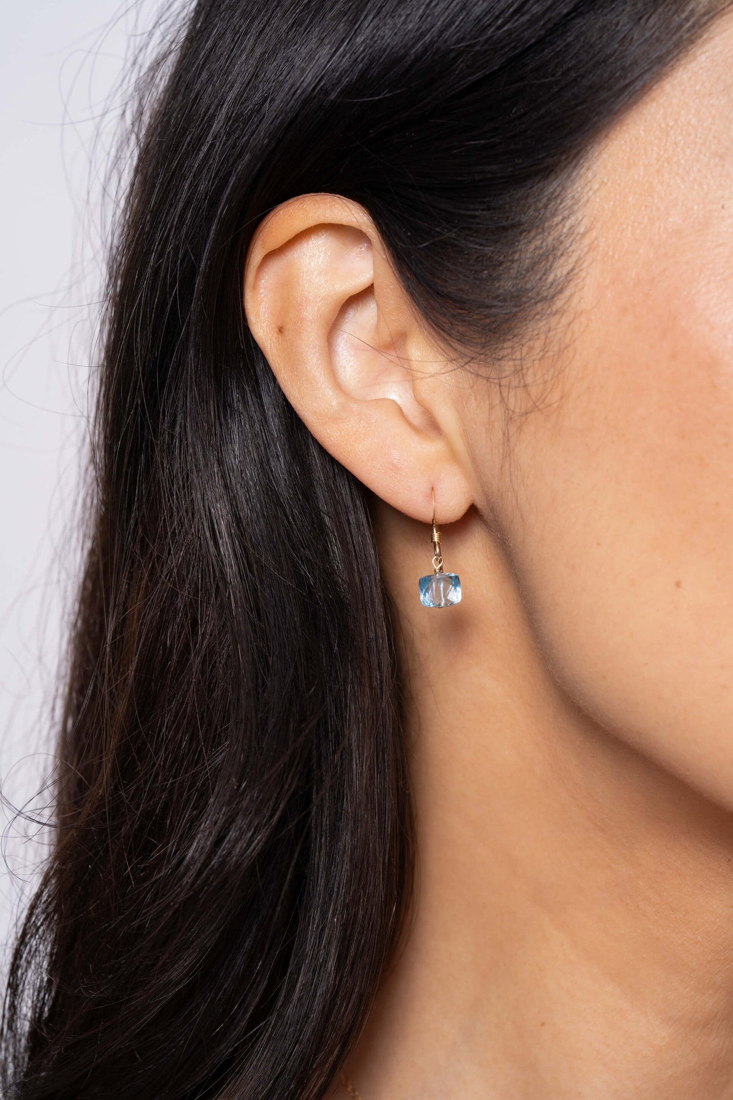 Gem Drop Earrings featuring Blue Topaz