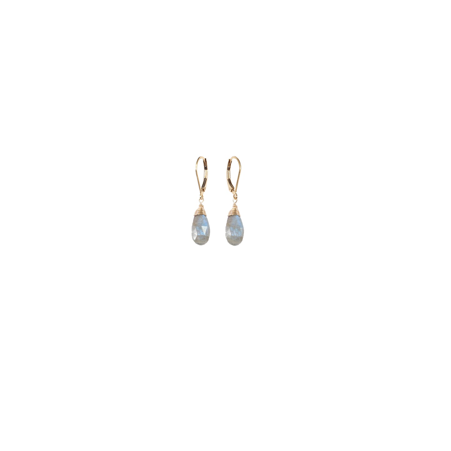 JK Designs Gemstone Leverback Earrings