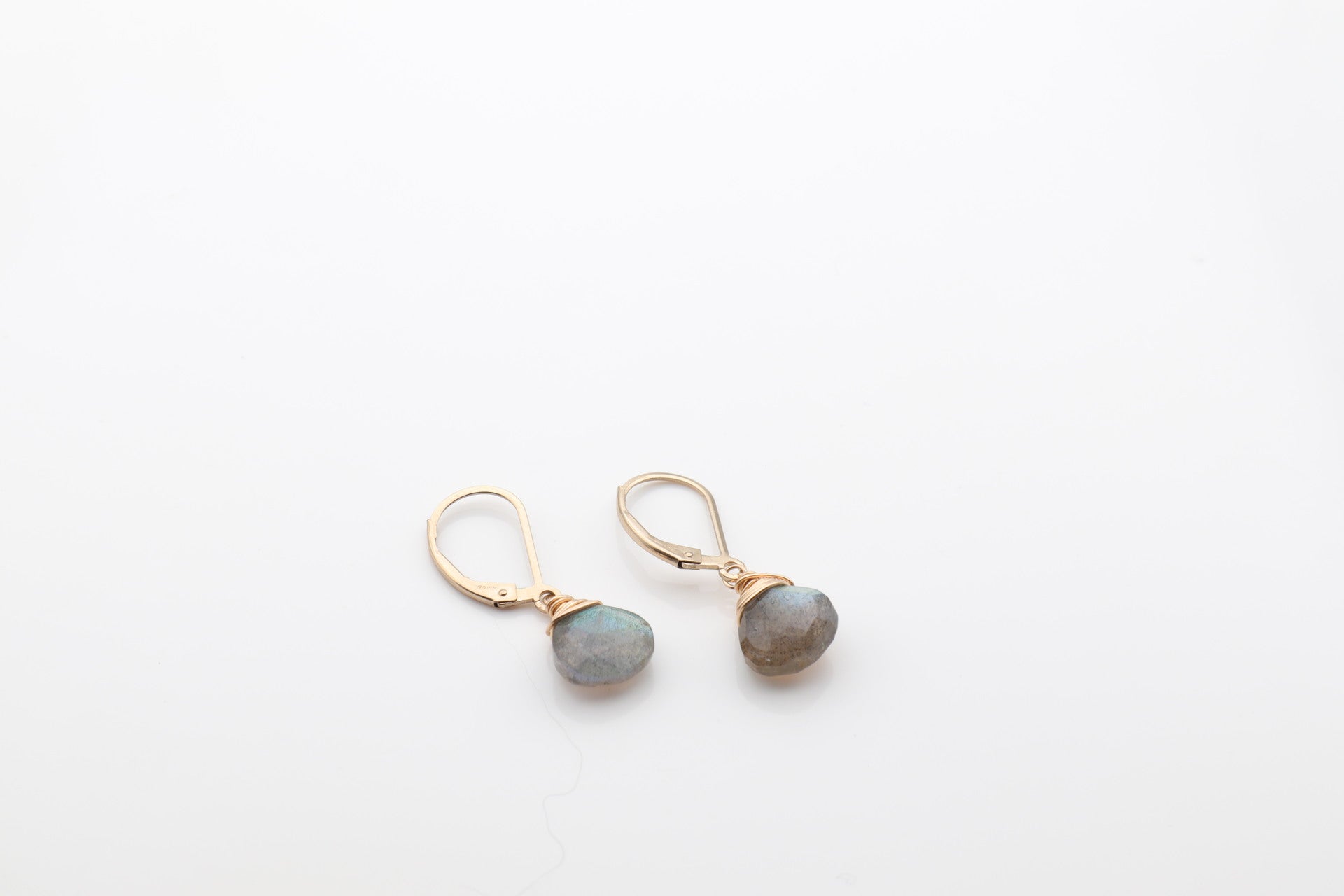 Labradorite Leverback Earrings