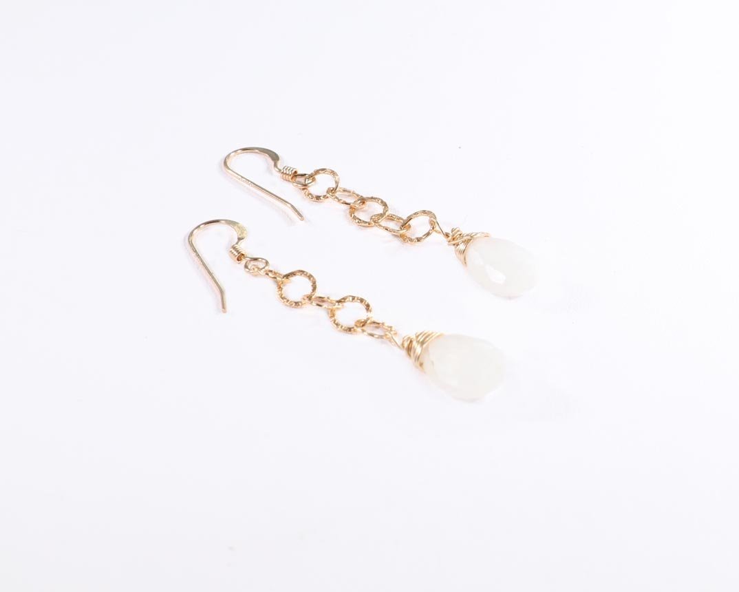 Moonstone Earrings Side Picture