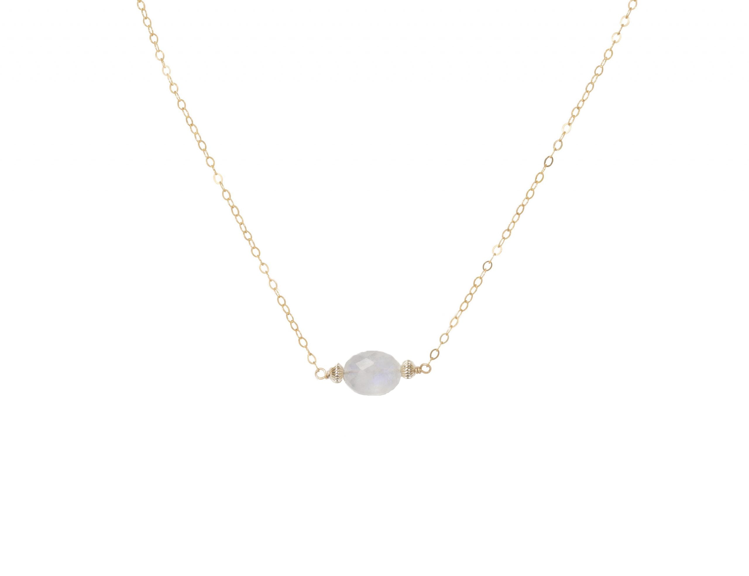 Moonstone Oval with Gold Accent