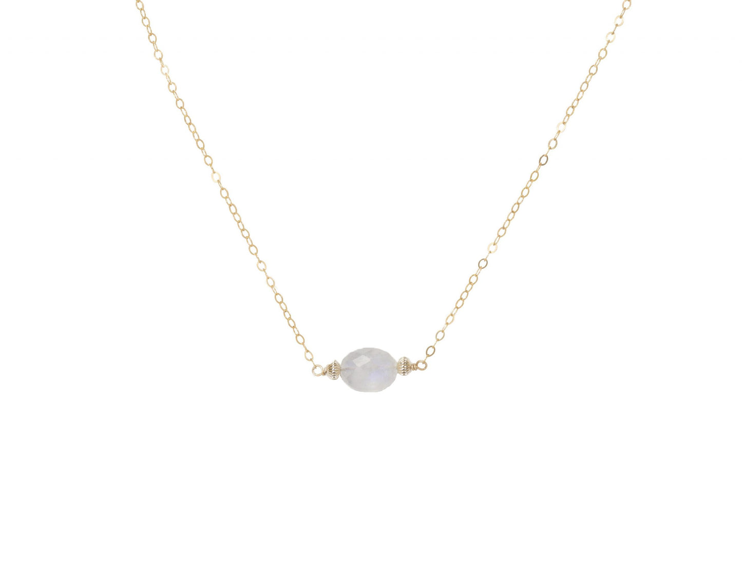 Moonstone Oval with Gold Accent