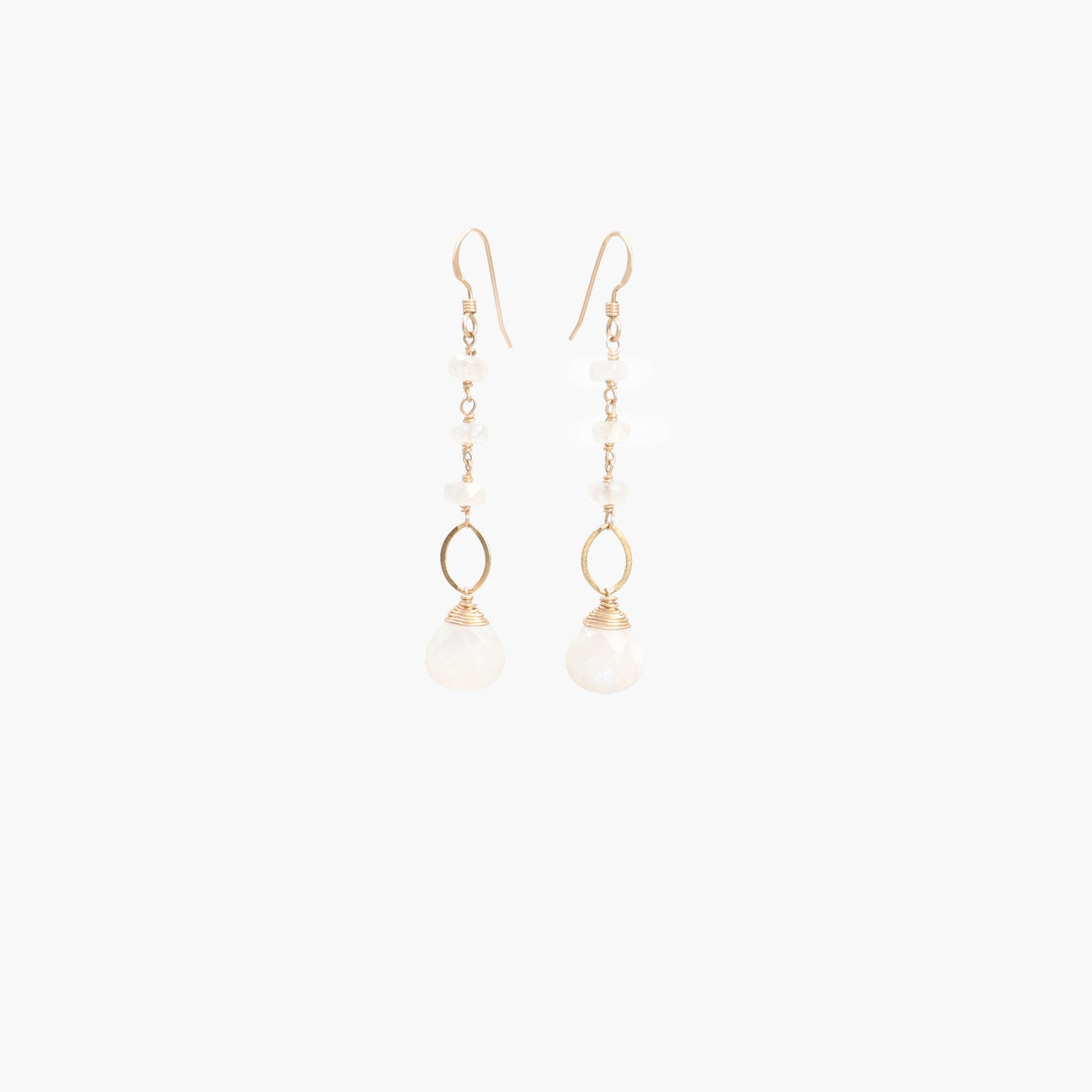 Moonstone 3 Drop Earrings Chan Lu