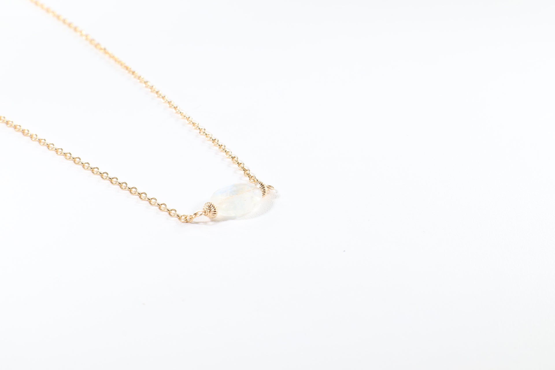 Moonstone Oval with Gold Accent