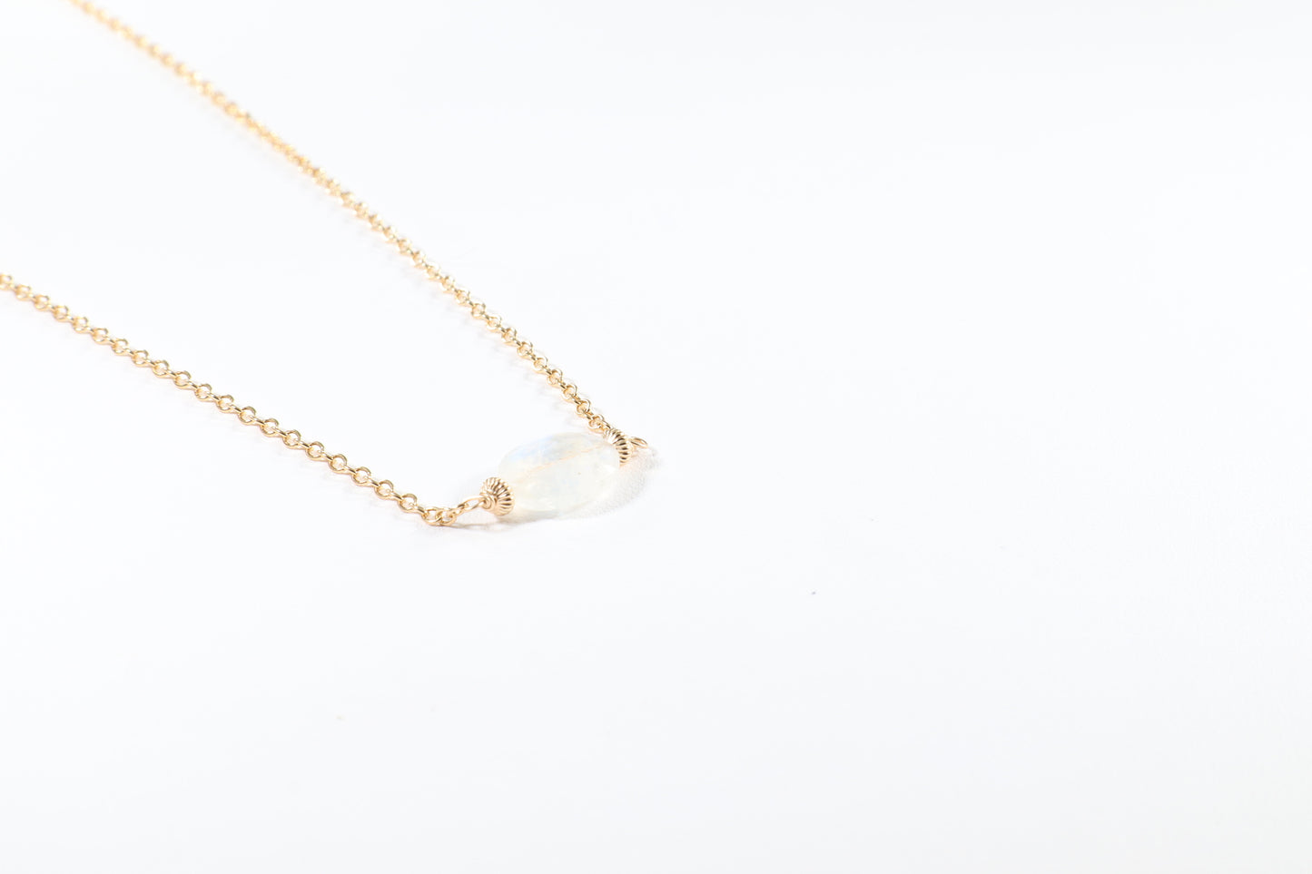 Moonstone Oval with Gold Accent