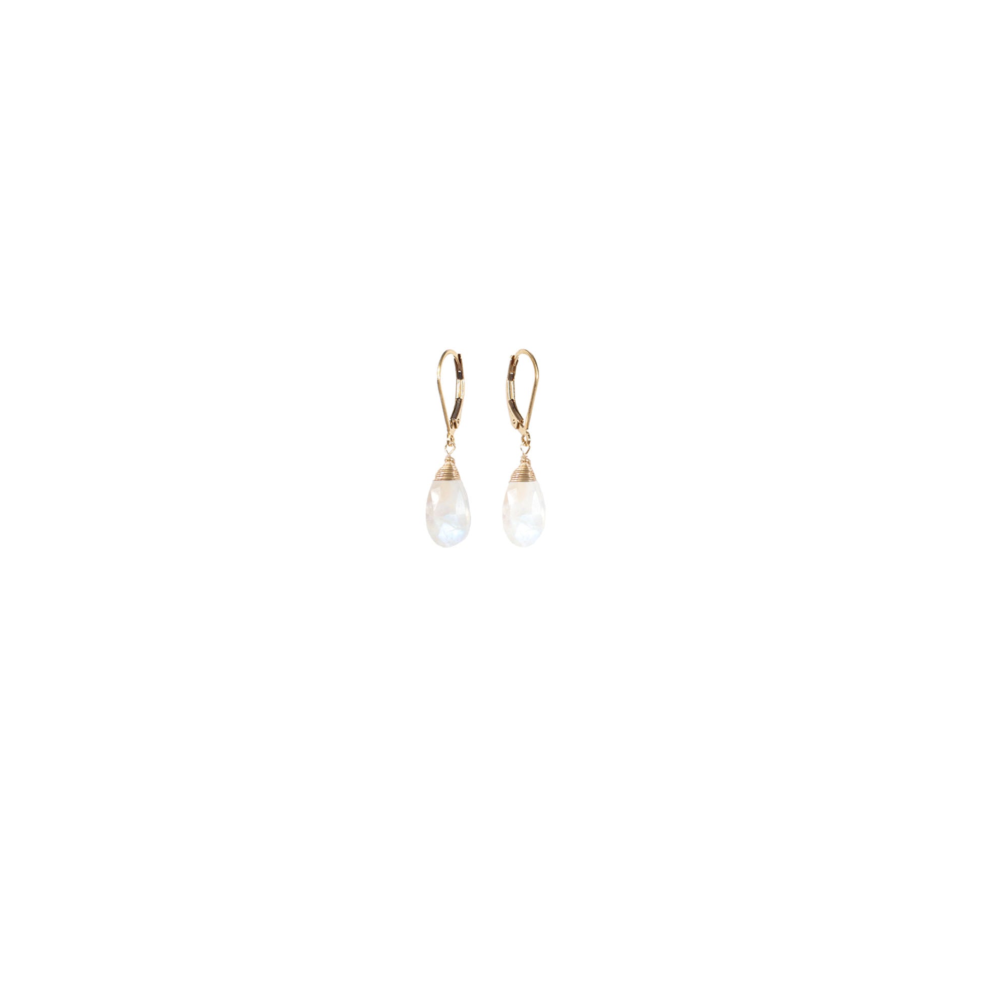 JK Designs Gemstone Leverback Earrings