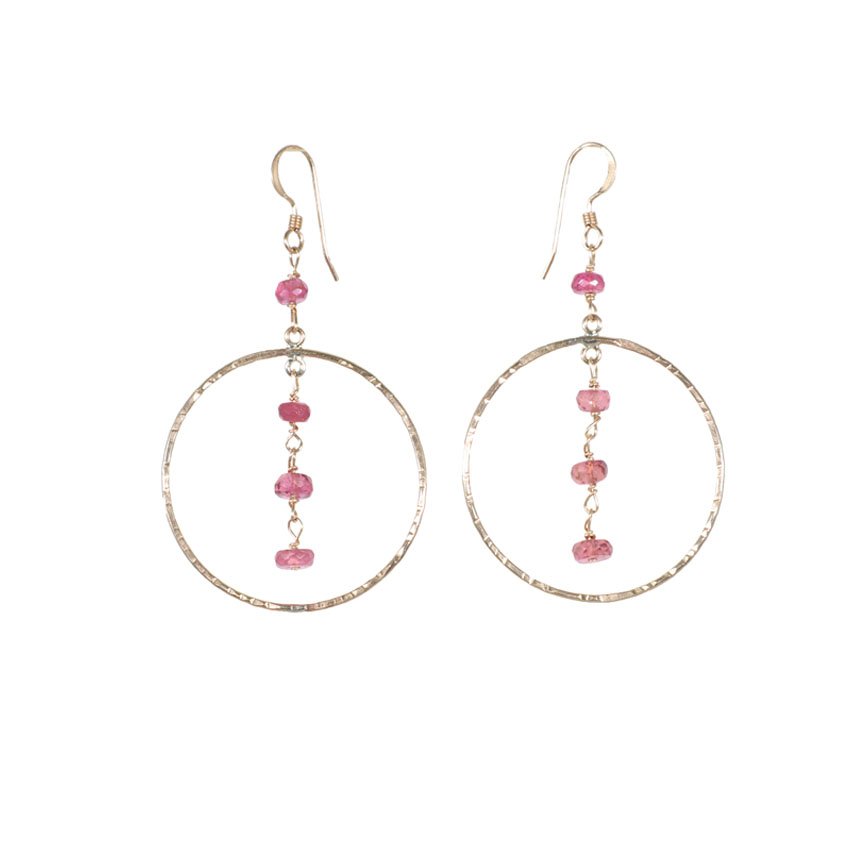 Pink Tourmaline Earrings