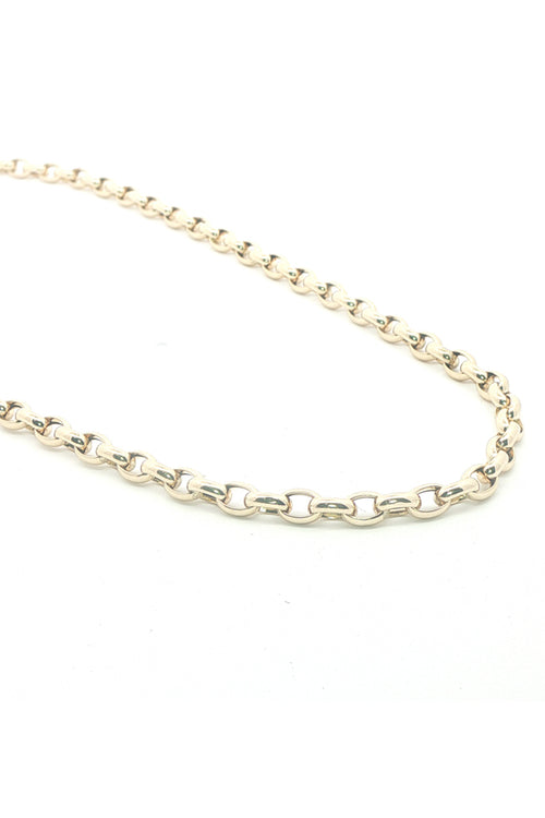 14K Oval Rolo Chain Necklace