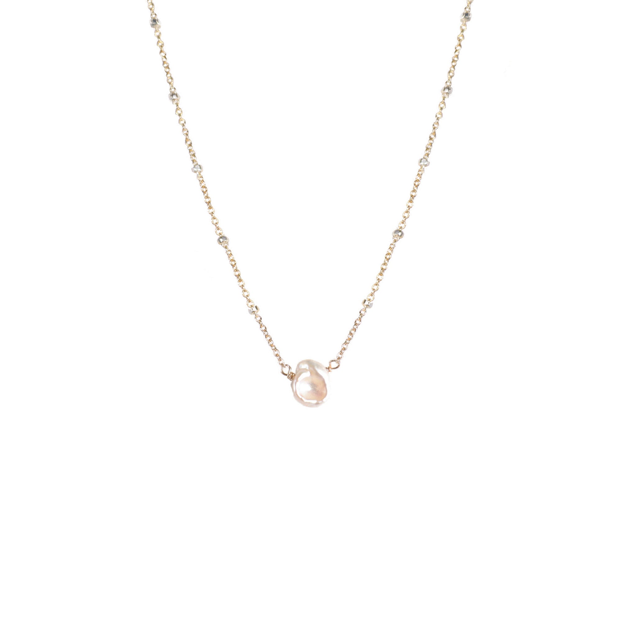 Small Keshi Pearl Satellite Necklace