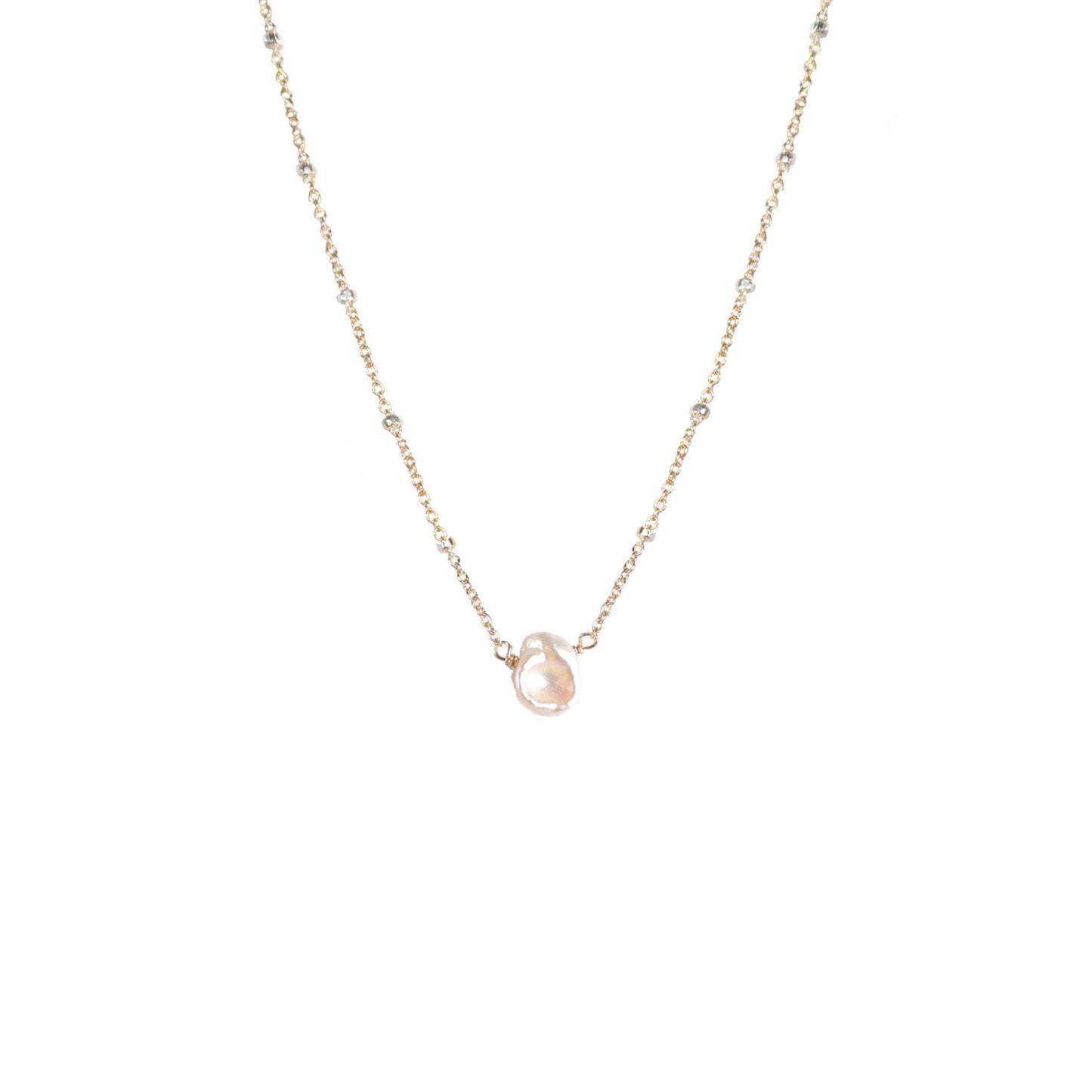 Small Keshi Pearl Satellite Necklace