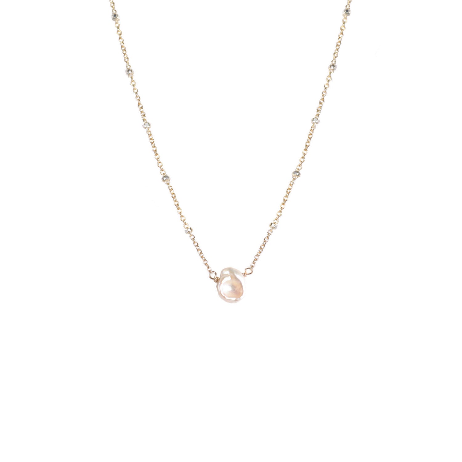 Small Keshi Pearl Satellite Necklace