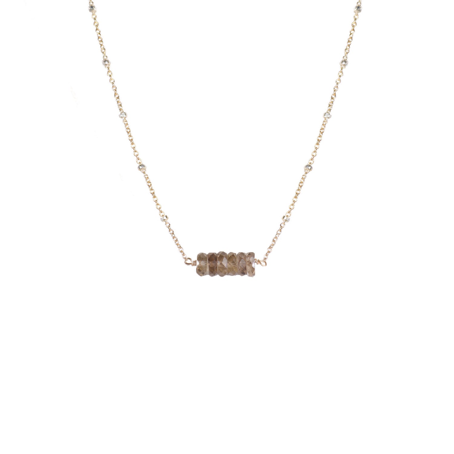 Smoky Quartz Satellite Necklace