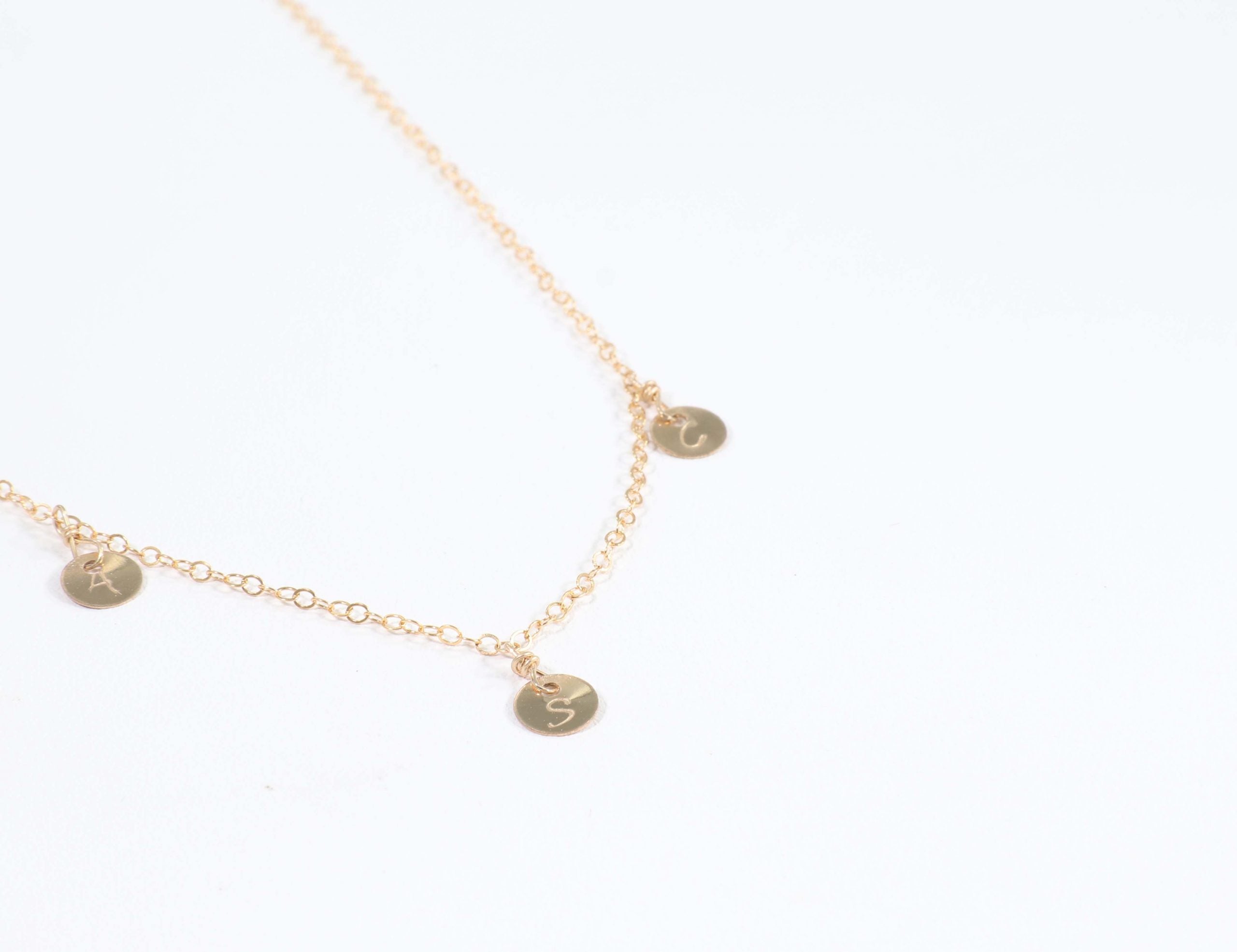 Stamped Initial Necklace