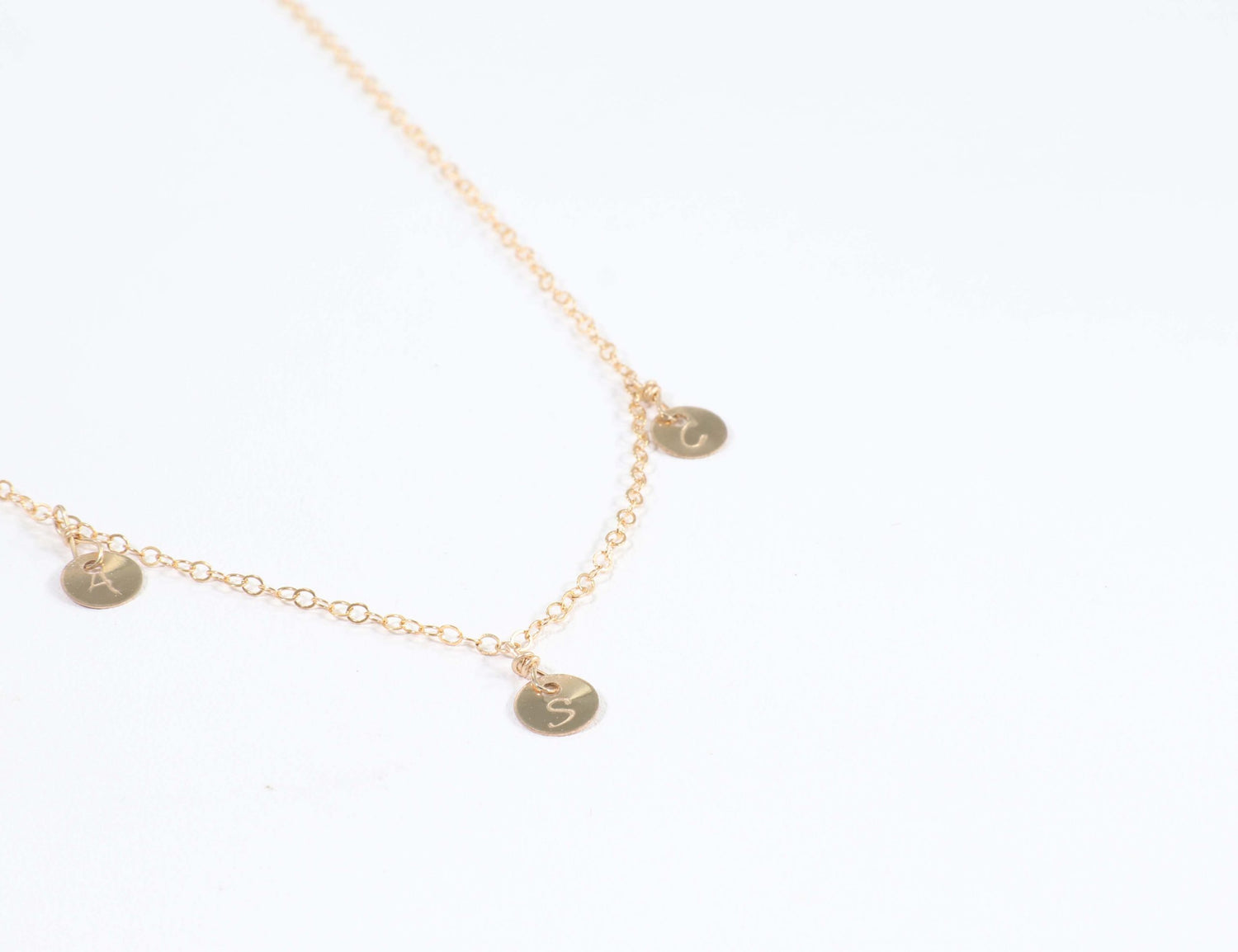 Stamped Initial Necklace