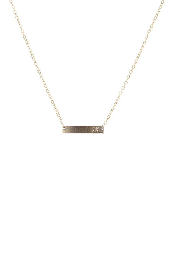 Custom Stamped Bar Necklace