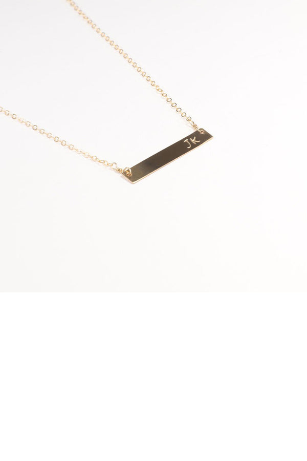 Custom Stamped Bar Necklace