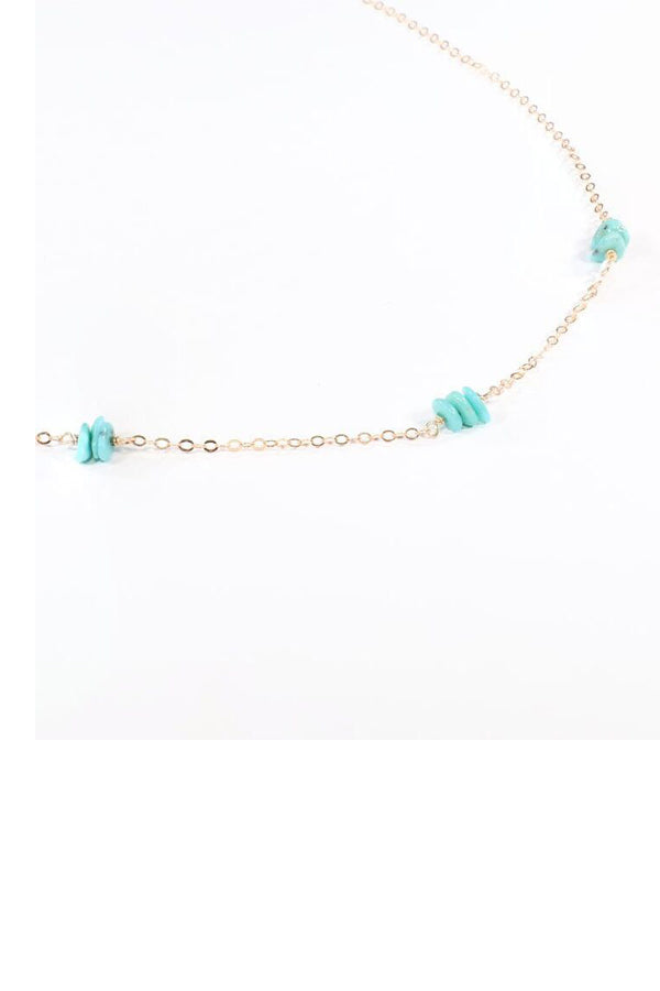 9 Stone Turquoise Necklace