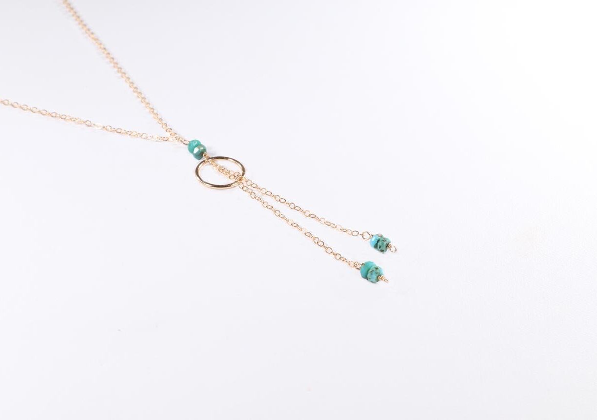 JK Designs Turquoise and Ring Necklace