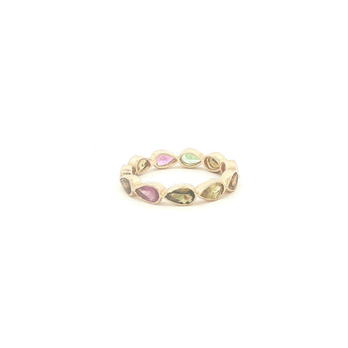 Multi-Color Tourmaline Eternity Ring