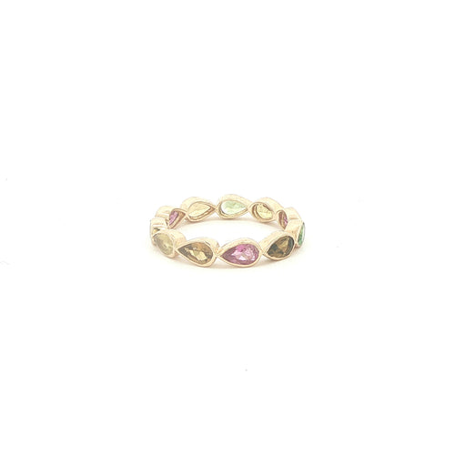 Multi-Color Tourmaline Eternity Ring