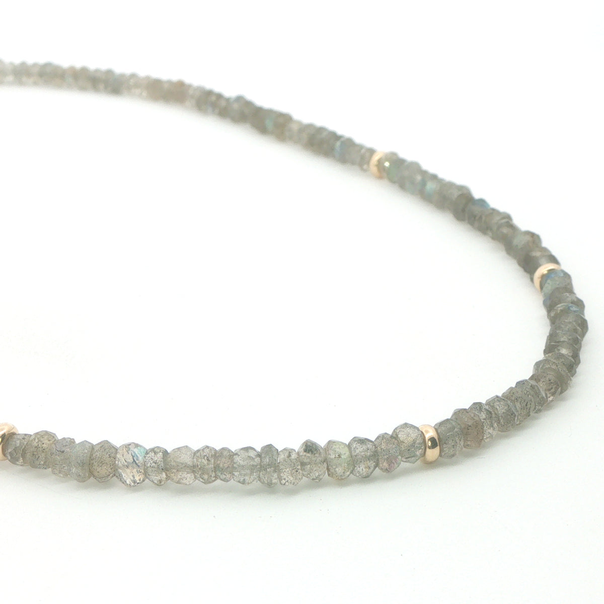 14K Labradorite Gold Accent Strand