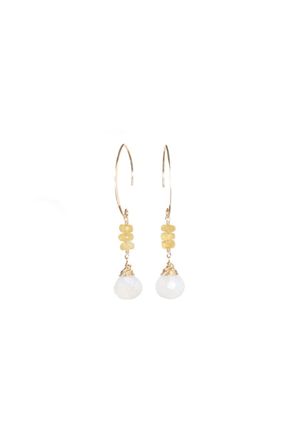 Gemstone Earrings with Moonstone