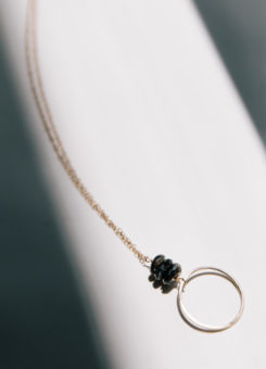 JK Designs black spinel custom necklace design