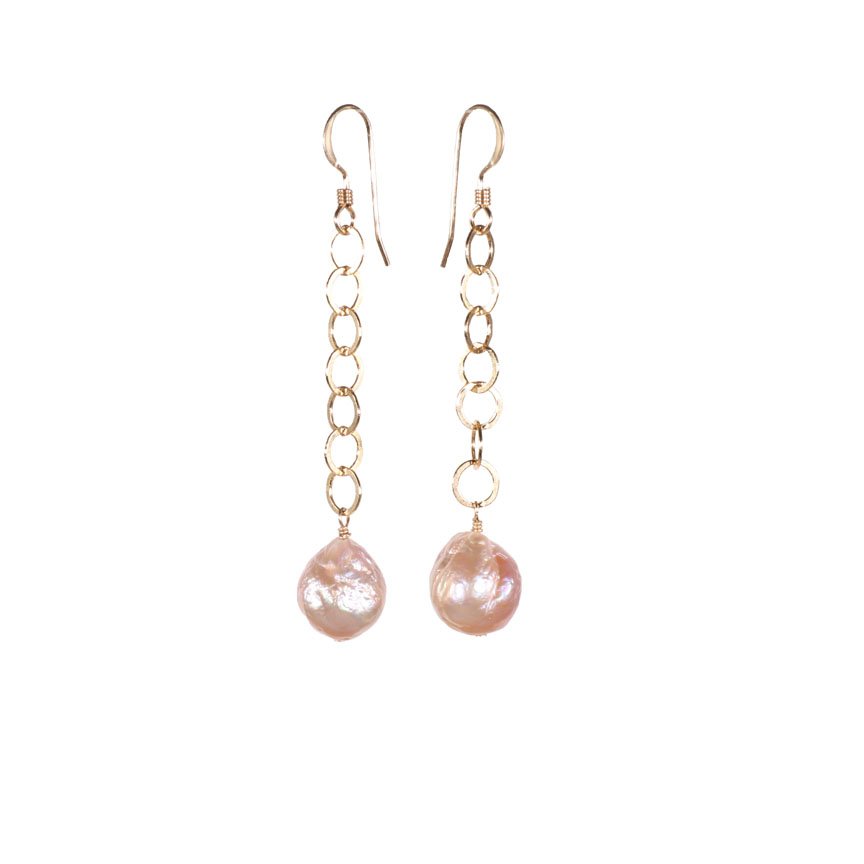 Baroque Pearl Drop Earrings - JK Designs Jewelry