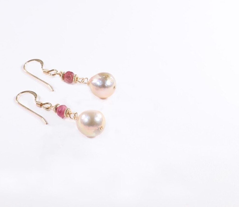 JK Designs Fresh Water Pearls with Gemstones