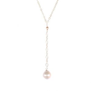 JK Designs Baroque Pearl Y Drop Necklace