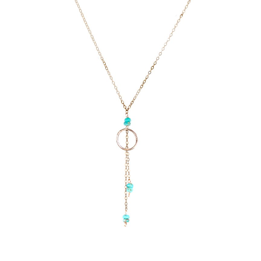 JK Designs Turquoise and Ring Necklace